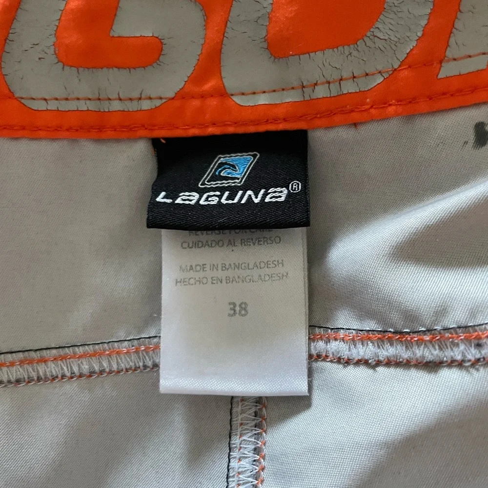 Laguna B Black and Orange Board Shorts